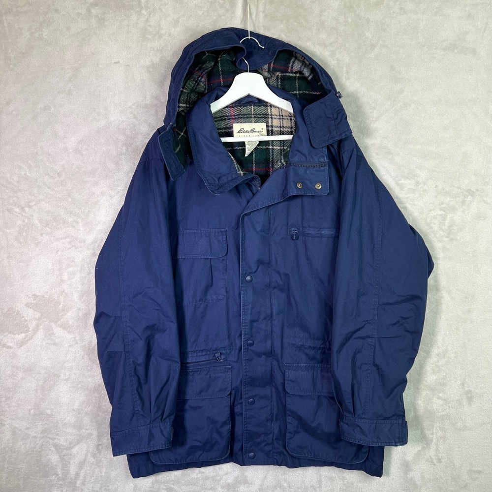 Eddie Bauer Jacket Mens M Wool Lined Mountain Parka Barn‎ Chore Coat Vtg 90s